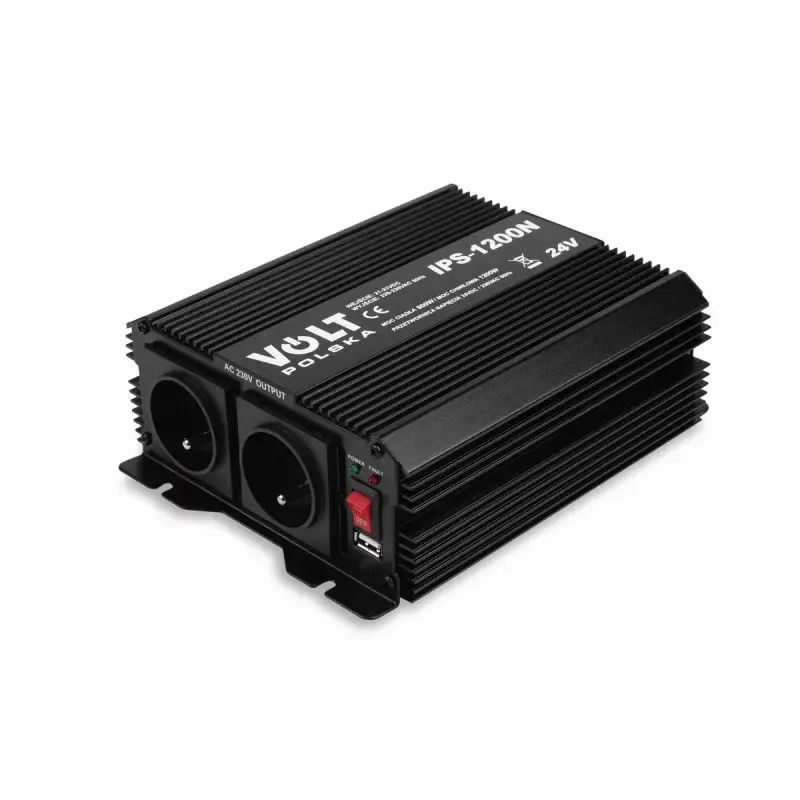 Reducere de preț Invertor auto 24V la 230V, putere maxima 1200W, protectii multiple, Kamar