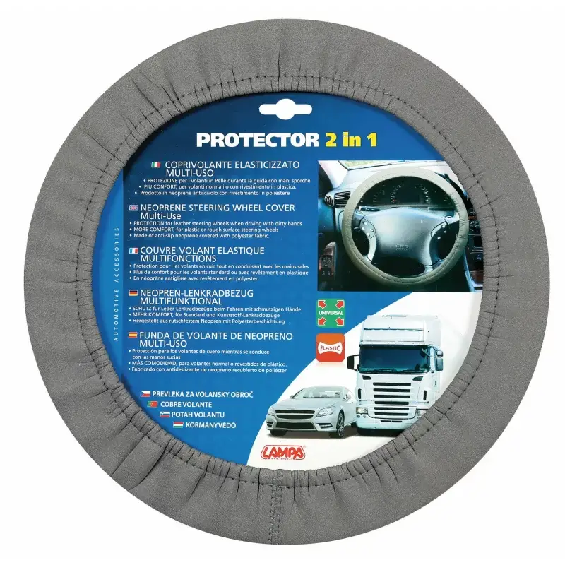Ofertă Husa volan elasticizata 2 in 1 universala, protectie si confort, gri