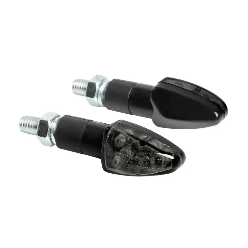 Semnalizări moto LED 12V Atom, negre, set 2 buc, omologare E Bestseller
