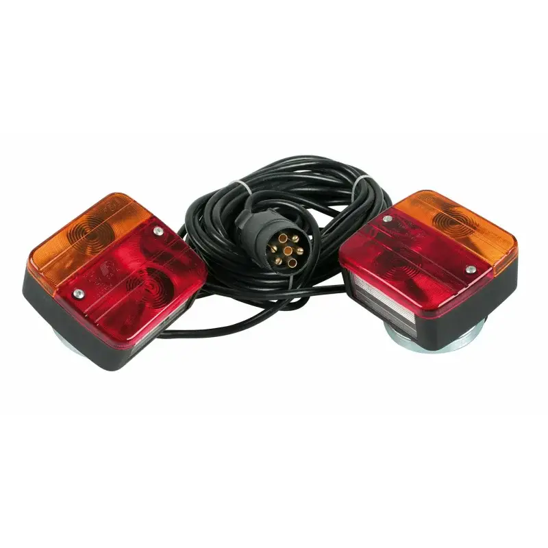 Reducere extra Set lămpi stop magnetice 12V pentru remorcă cu cablu 7,5 m, Lampa
