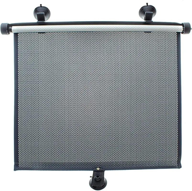 Discount Parasolar auto lateral tip rulou 40x50 cm, alb/negru, protectie UV
