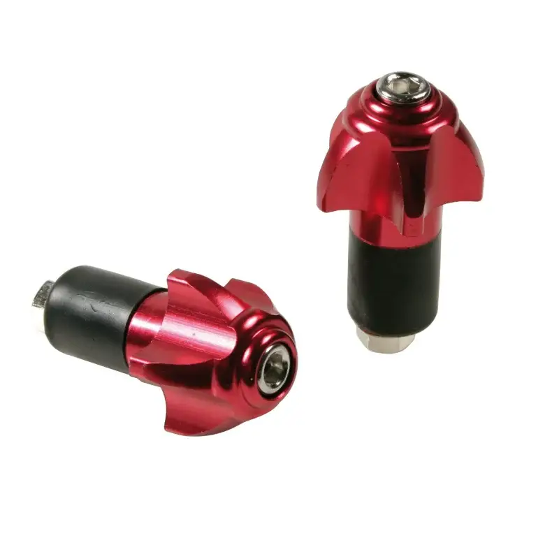 Livrare gratuită Capete ghidon moto universale rosii SU-15, set 2 buc, Ø17/23 mm