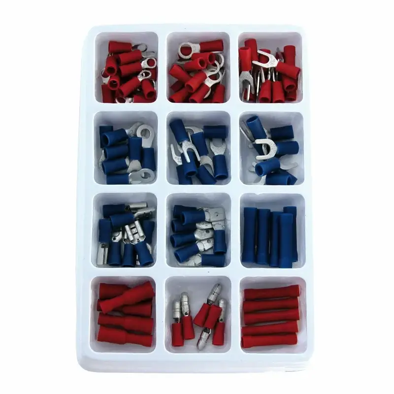 Set terminale electrice Carpoint 100 piese rosu/albastru, 12 modele Preț mic