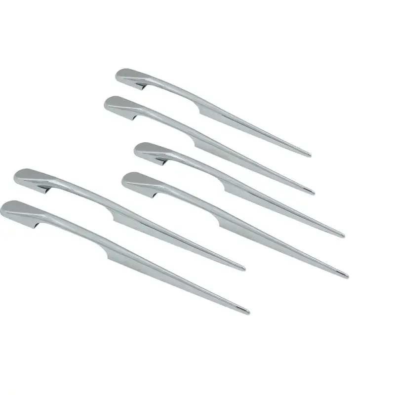 Set aripioare auto pentru styling exterior Long-Fin, crom, 223 mm, 4 buc Cel mai vândut