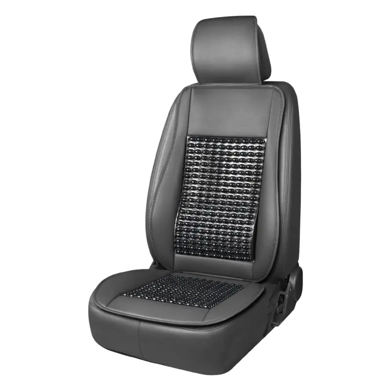 Husă scaun auto AMIO cu suport lombar și tetieră, negru, 1 buc Cumpărături sigure