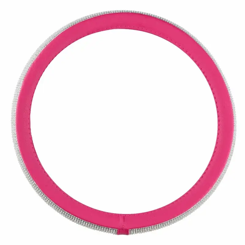 Husa volan Amio SWC-36 marimea M, 37-39 cm, roz cu argintiu Premium