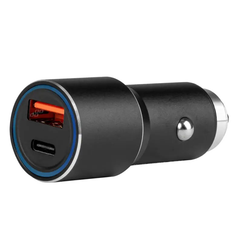 Plată sigură Incarcator auto rapid AMIO PCH PRO-08, USB-C + USB, 38W, 12/24V