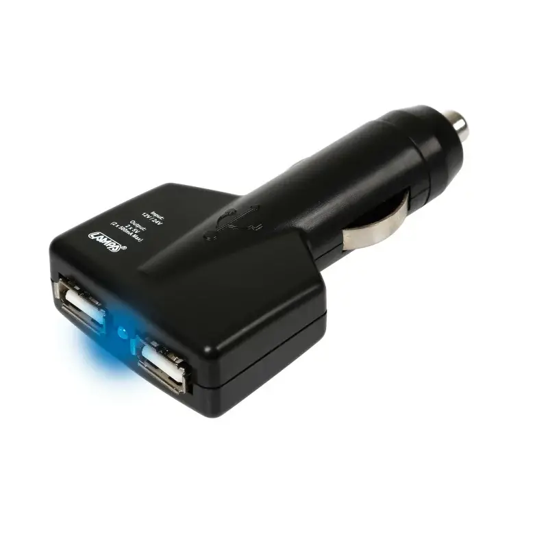 Incarcator auto dublu USB pentru bricheta 12/24V, 1000mA Retur ușor