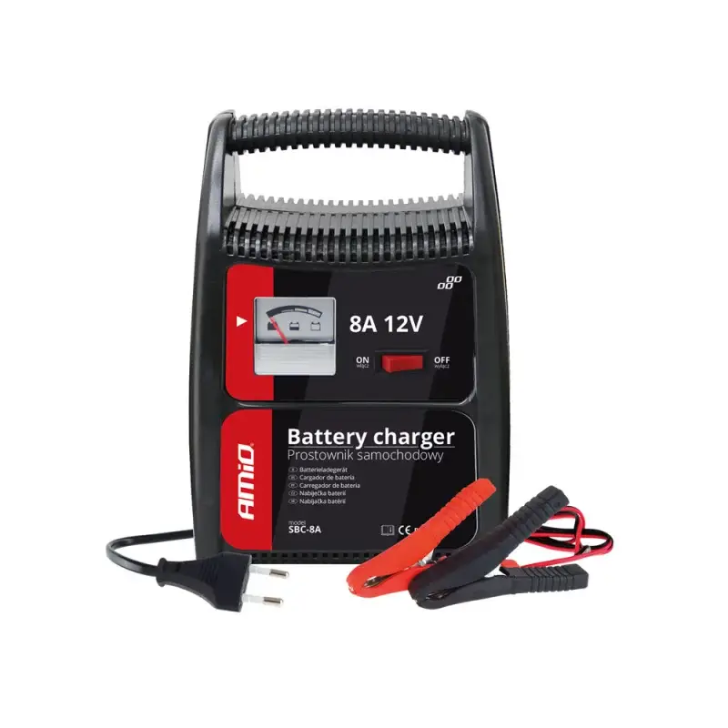 Redresor auto pentru acumulator 12V 8A Amio SBC-8A, incarcare rapida Preț redus