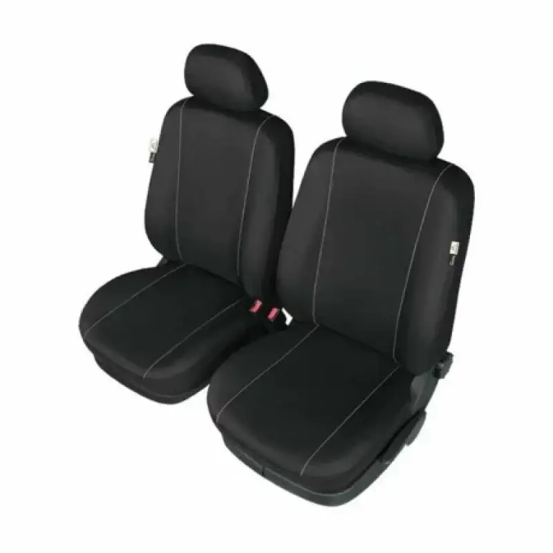 Huse scaun fata XL Solid, set 2 buc, compatibile Airbag, negre Preț redus