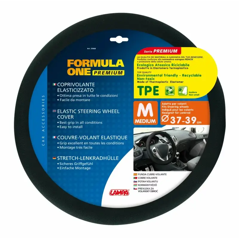Manson volan textil Lampa Formula One, negru, Ø 37-39 cm Noutate