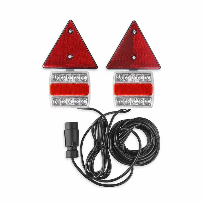Retur gratuit Set lămpi stop LED magnetice 12V cu cablu 75 m și catadioptri, 2 buc
