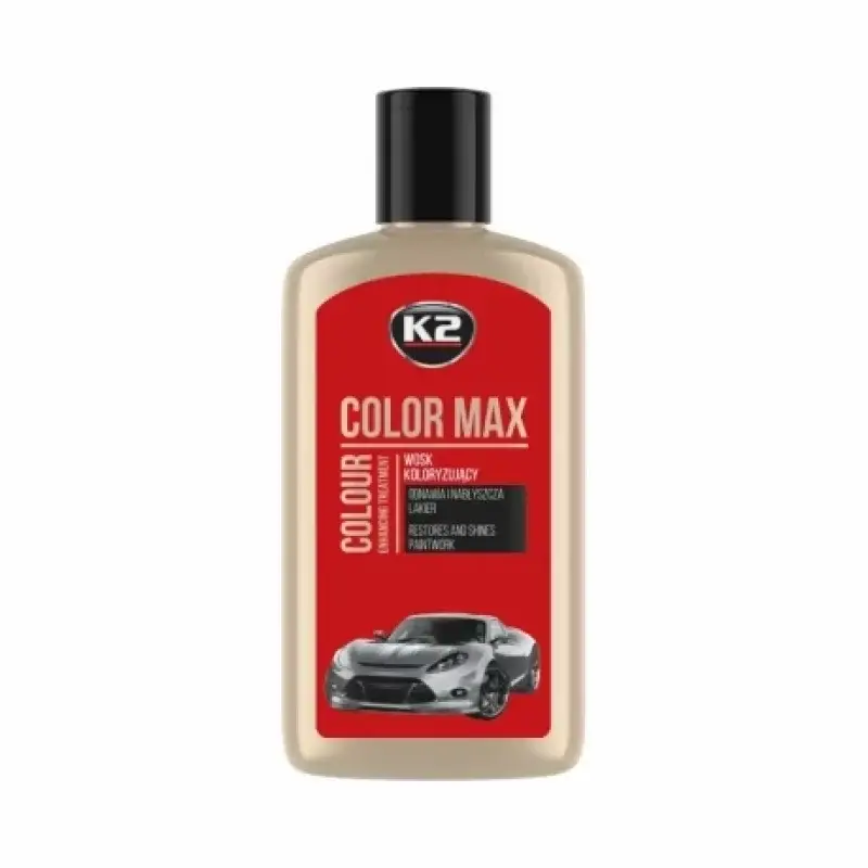 Promoție Ceara auto coloranta rosie K2 Color Max 250 ml pentru luciu si protectie