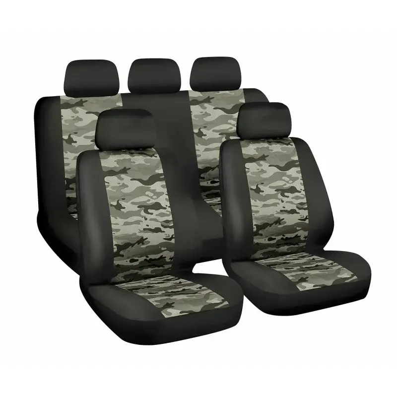 Huse scaun auto universale camuflaj, 9 piese, compatibile airbag Expediere rapidă