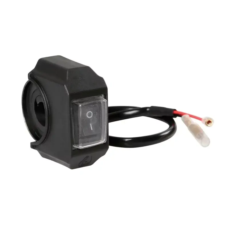Noutate Intrerupator basculant impermeabil pentru ghidon moto 12V 6A, negru