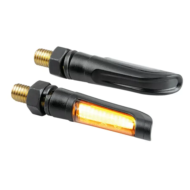 Calitate înaltă Lampi semnalizare directie LED COB 12V, set 2 bucati, negre, omologare E