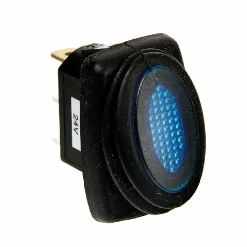 Cel mai bun preț Întrerupător basculant impermeabil Micro 12V/24V 10A cu LED albastru