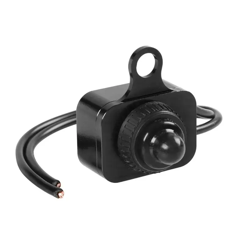 Intrerupator impermeabil On-Off pentru ghidon 12V 6A, negru Calitate înaltă