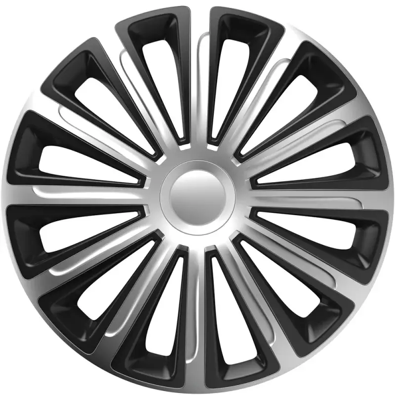 Cumpără online Set capace roti auto Cridem Trend 13 inch, 4 bucati, argintiu/negru