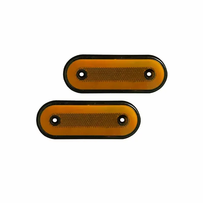 Cumpărături sigure Lampa gabarit cu LED 12/24V, galben oval, cu catadioptru, set 2 buc