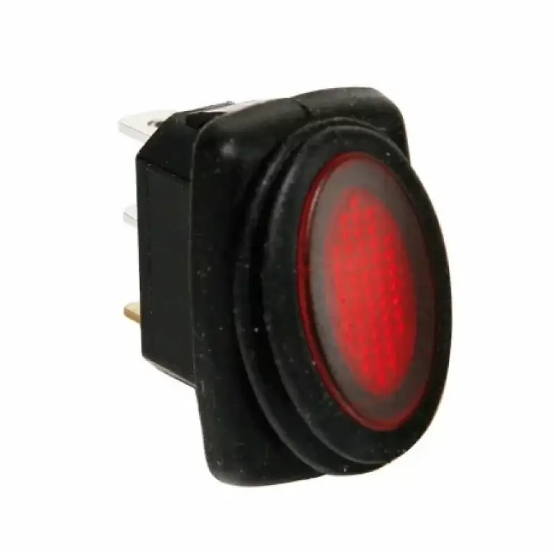Întrerupător basculant impermeabil Micro 12/24V, 10A, LED roșu Livrare gratuită