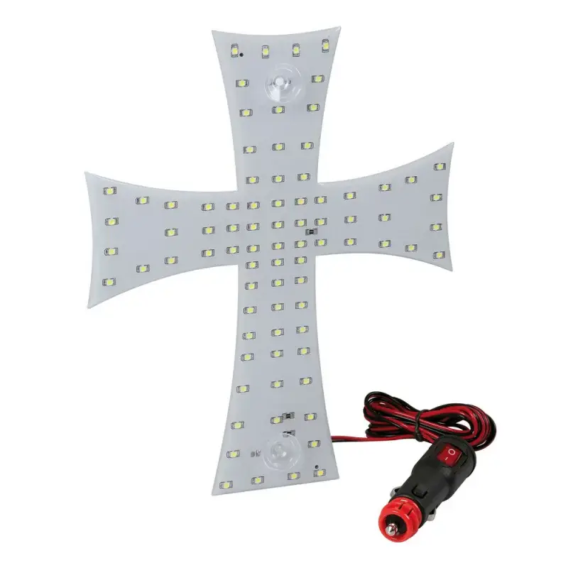 Ornament interior auto cu LED-uri 24V, model Cruce, alb, 81 SMD Ieftin