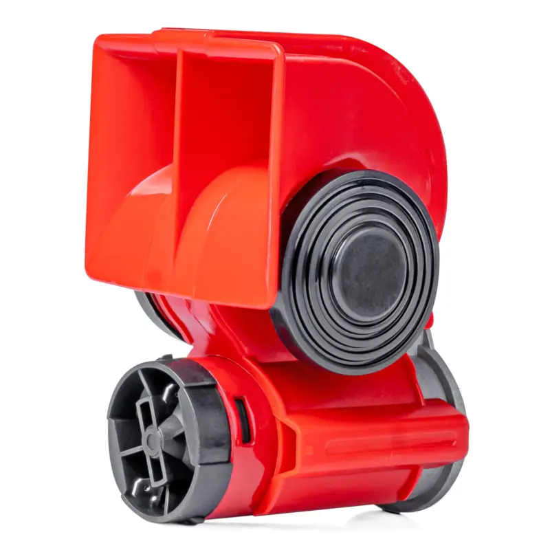Claxon auto dublu ton 12V, 118 dB, cu releu inclus, rosu, AMIO Ofertă exclusivă