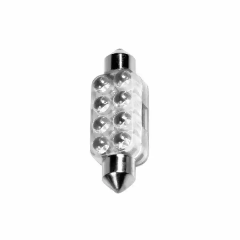 Ofertă specială Bec LED sofit 12V cu 8 LED-uri, SV8.5-8, 13x44 mm, lumină albă