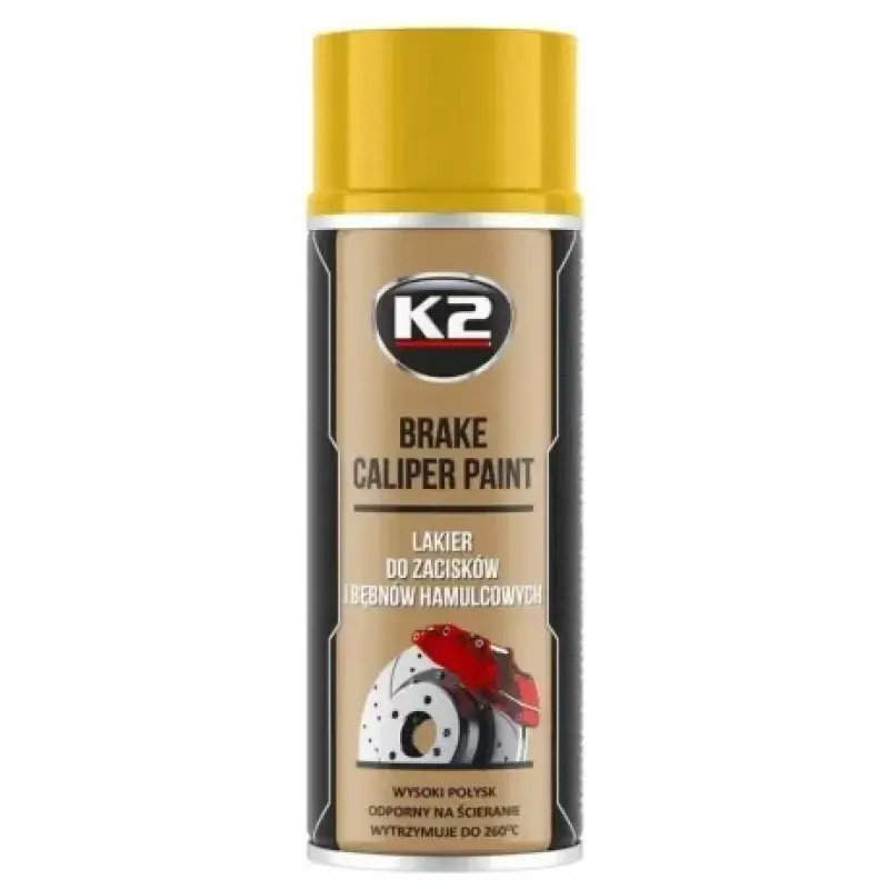 Preferatul clienților Vopsea spray pentru etrieri frana K2, auriu, 400 ml, rezistenta la temperaturi inalte