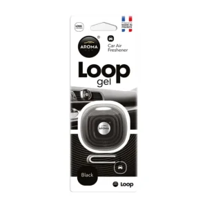Plată sigură Odorizant auto cu gel parfumat Car Loop Black pentru grila de ventilatie, 1 buc