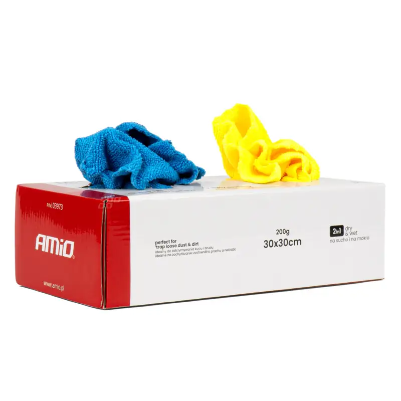 Set 30 lavete din microfibră 30x30 cm, 200 GSM, reutilizabile, Amio Ieftin