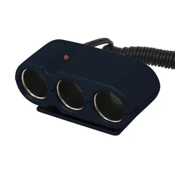 Priză auto triplă Carpoint 12V cu LED, cablu 90 cm și siguranță Preț redus