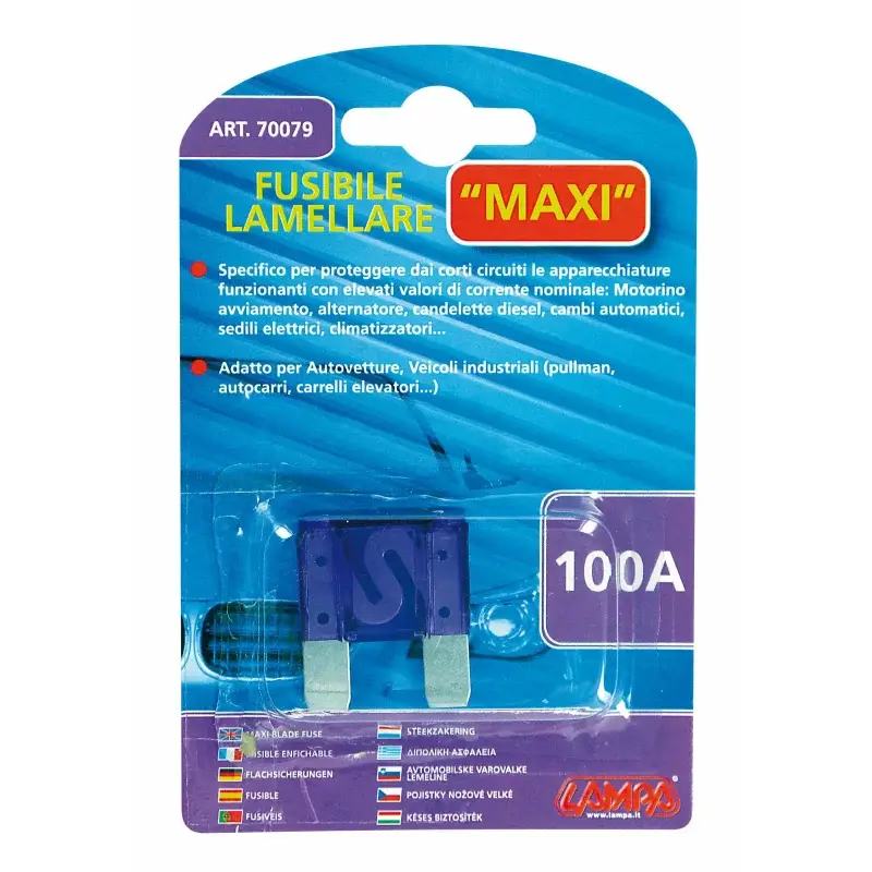 Siguranta plata Maxi 100A auto pentru protectie circuite electrice Lampa Retur gratuit
