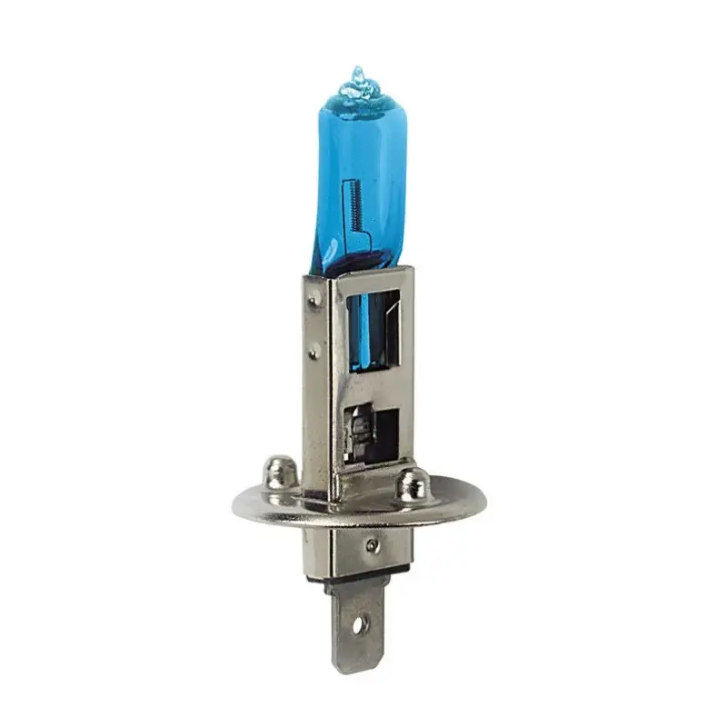 Set 2 becuri halogen auto H1 Blu-Xe 55W 12V P14,5s, lumină 4150K Retur ușor