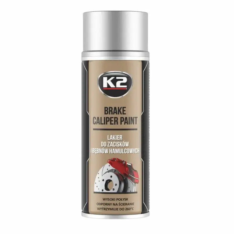 Vopsea spray pentru etrieri frana K2, argintiu, 400 ml, rezistenta termica Reducere specială