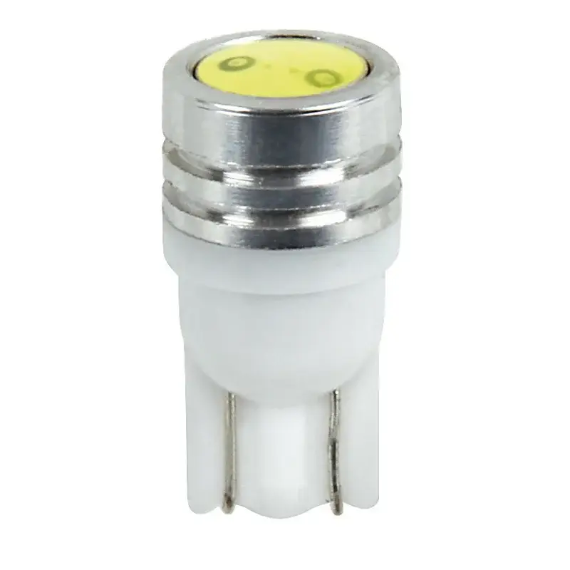 Bec LED T10 12V alb cu 2 cipuri, dubla polaritate, set 2 bucati Ieftin