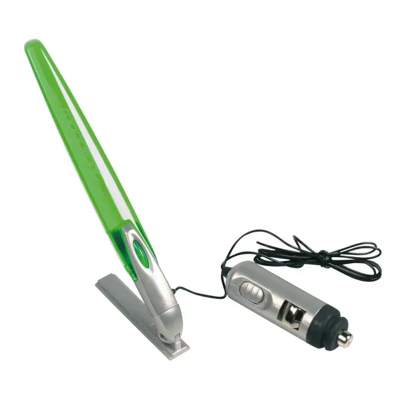 Preț redus Lampa LED interior auto 12V verde, brat reglabil 180° si baza adeziva