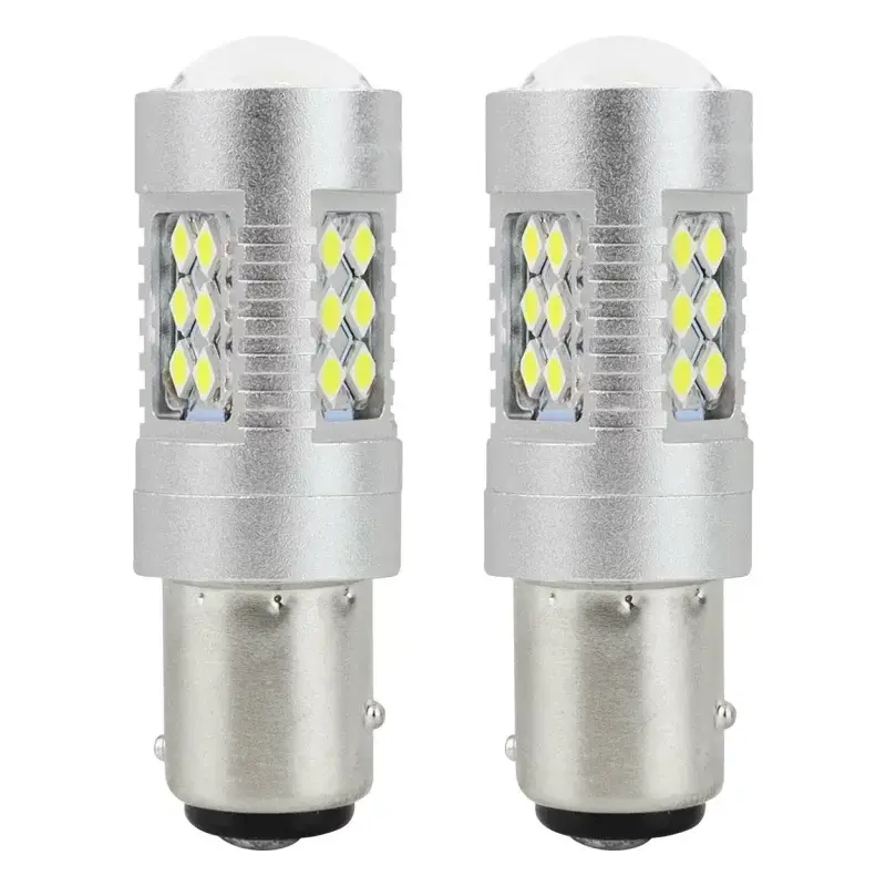 Livrare gratuită Set 2 becuri LED 1157 P21/5W BAY15d Canbus 12/24V, alb 6000K