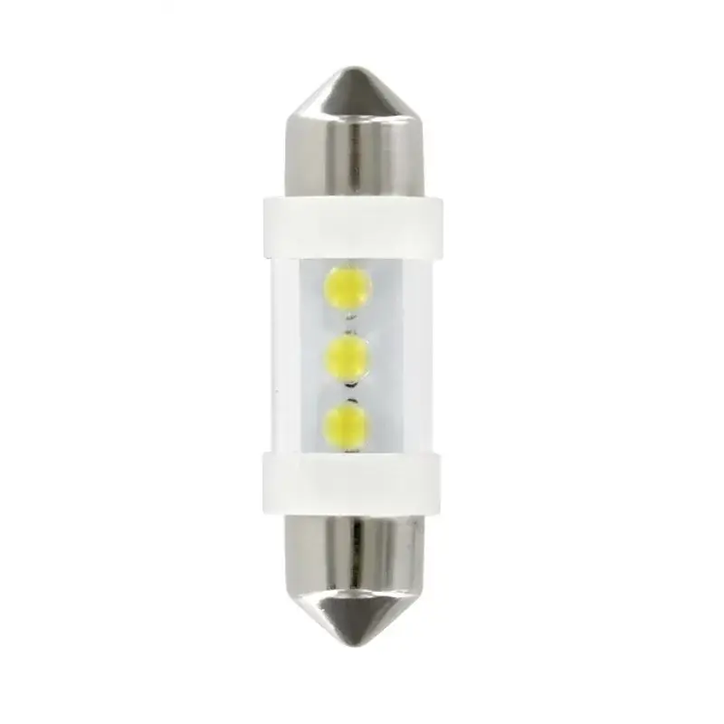 Set 2 becuri LED sofit C5W 12V 36 mm cu 3 LED-uri, lumină albă Doar azi