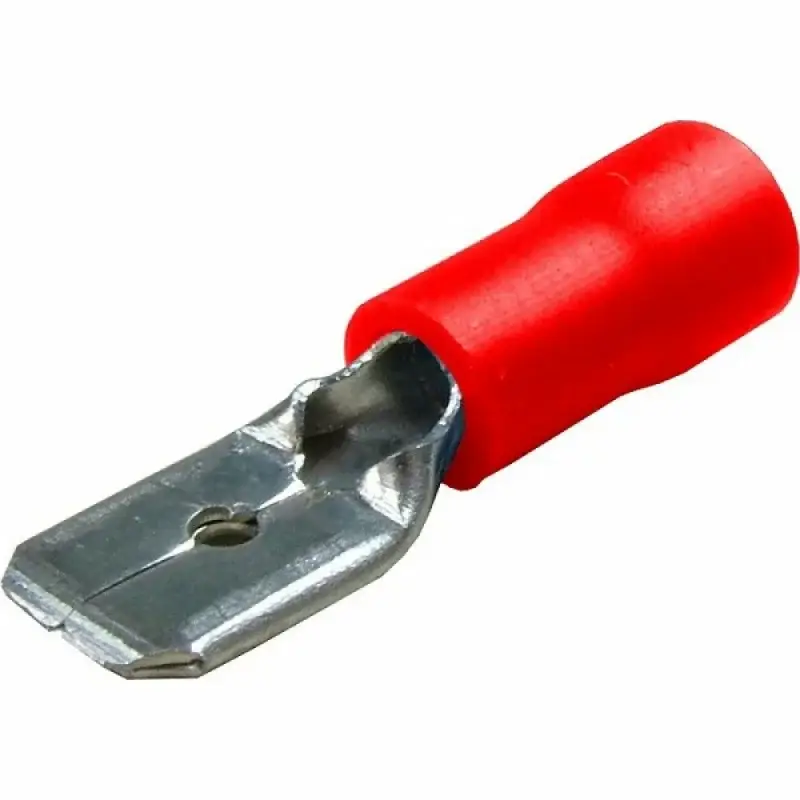 Papuci electrici tata roșii 6,3x0,8 mm, set 10 buc, Pilot Lampa Lichidare de stoc