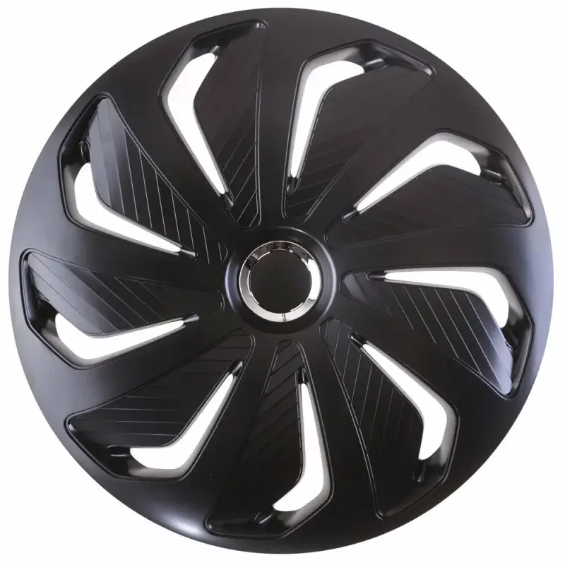 Set 4 capace roti auto Cridem Wind RC 14 inch, negru crom Transport gratuit