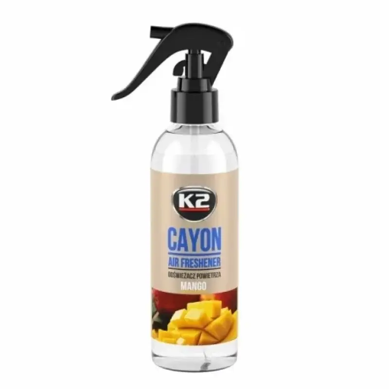 Ofertă exclusivă Odorizant auto și de interior K2 Cayon Mango cu atomizor, 250 ml