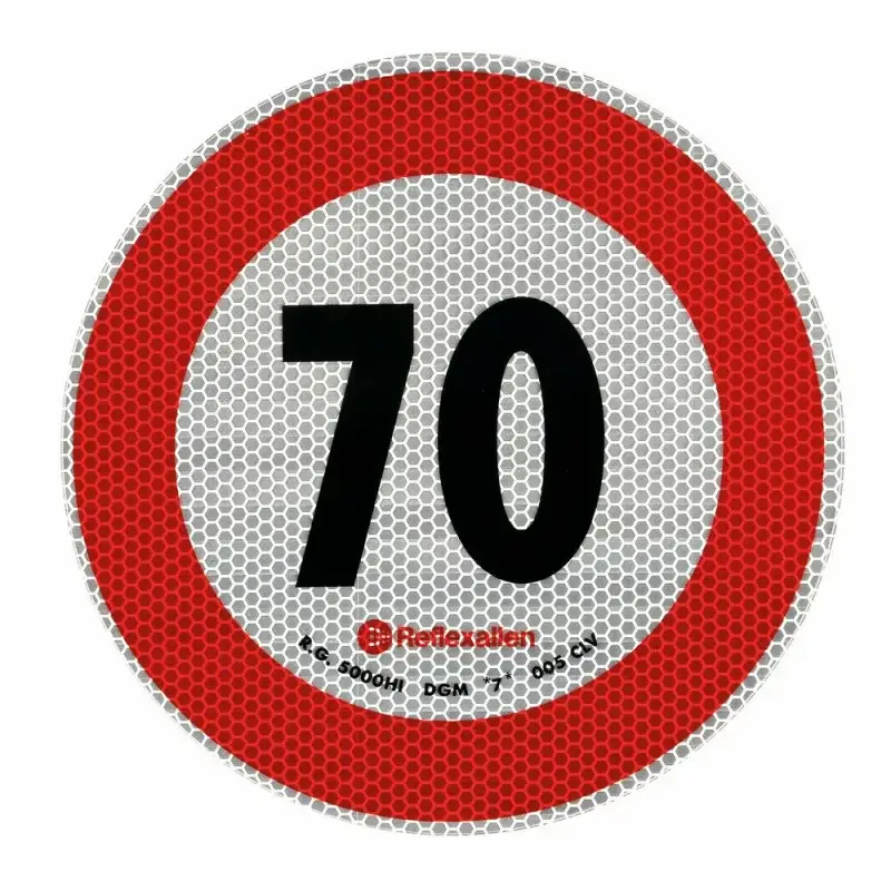Promoție Autocolant reflectorizant limitare viteză 70 km/h, clasa 2, Ø20 cm