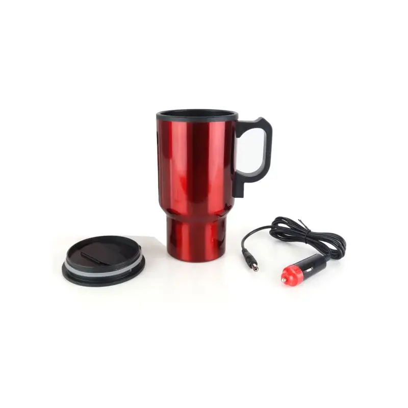 Cana termos auto cu incalzire Amio 450 ml, alimentare 12V, rosie Mai ieftin