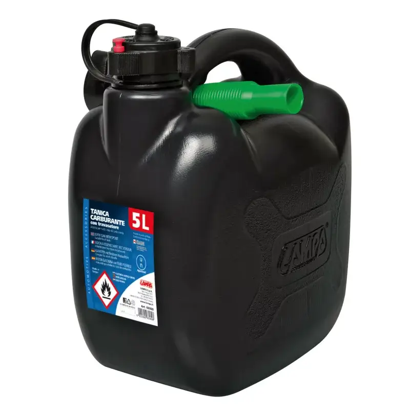 Canistră pentru combustibil din plastic 5L cu gură flexibilă și aprobare ONU Reducere