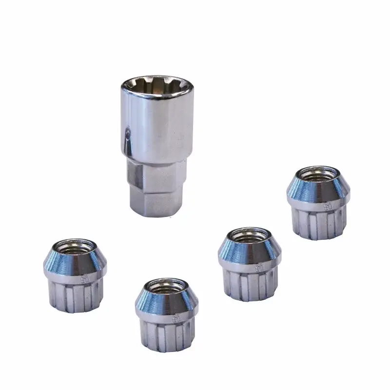 Piulite antifurt pentru jante conice M12x1.25, set 4 buc, Tip E Cumpără online