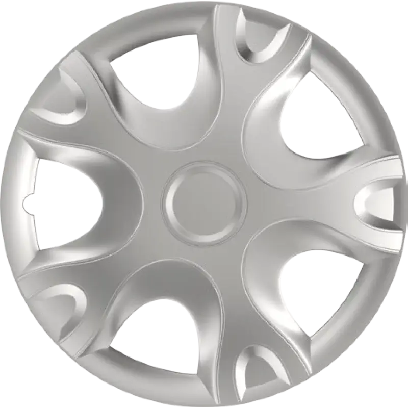 Bestseller Set capace roti auto Real 15 inch, argintii, 4 bucati, din ABS rezistent