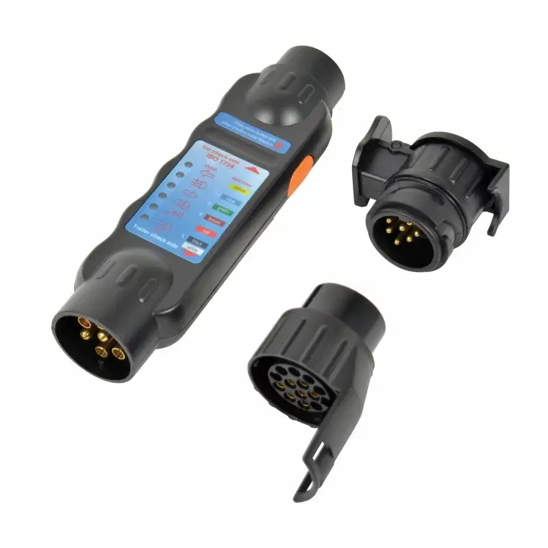 Preț redus Tester prize și fișe remorcă 7/13 pini 12V 3 în 1 cu adaptoare