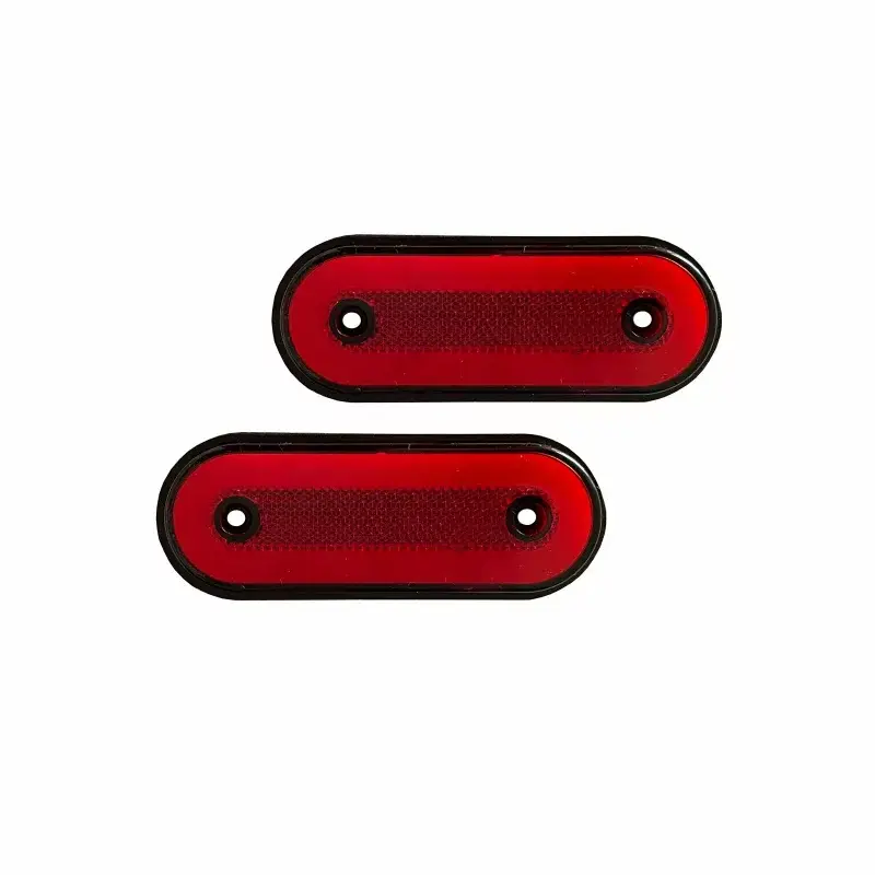 Expediere rapidă Lampa gabarit LED rosie ovala cu catadioptru 12/24V, set 2 buc