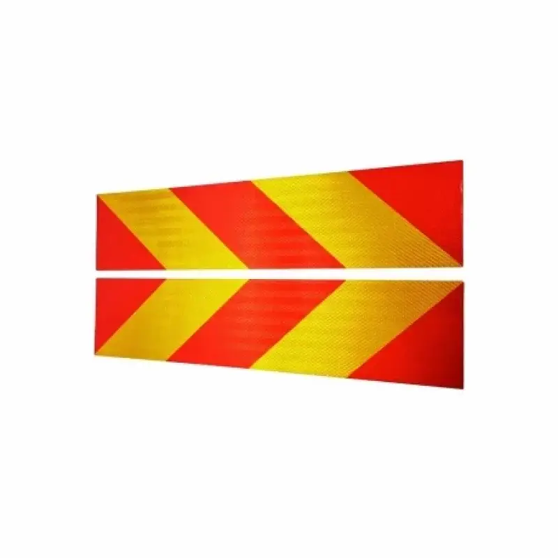 Placi identificare metalice reflectorizante pentru vehicule lungi, 2 buc Lichidare de stoc